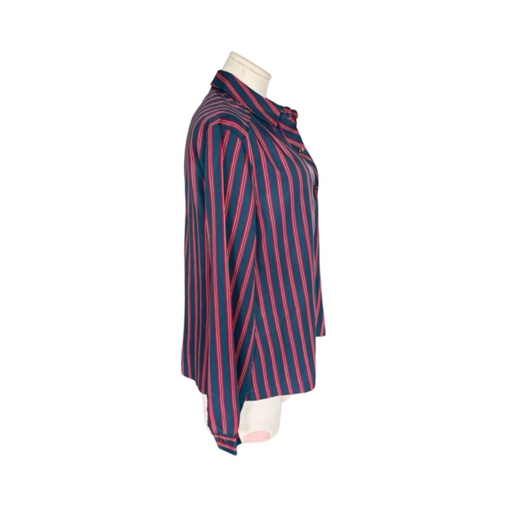 Vintage 70's Lady Arrow Striped Button Down - Blue/red - Medium - Picture 4 of 7